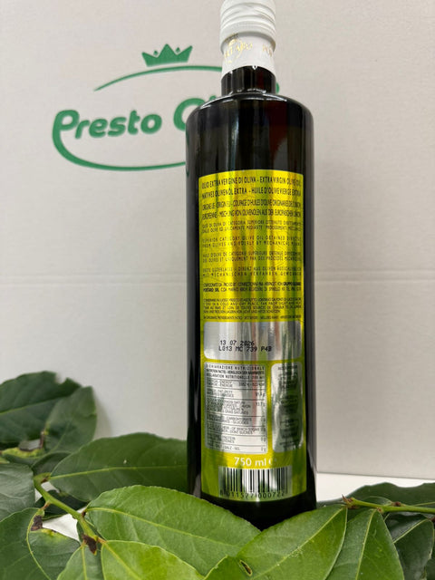 olio extra vergine d'oliva Portaro 750ml retro